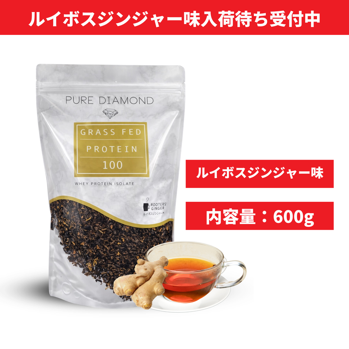 GFプロテイン600g［ルイボスジンジャー味］